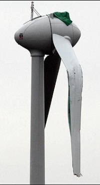 broken wind turbine