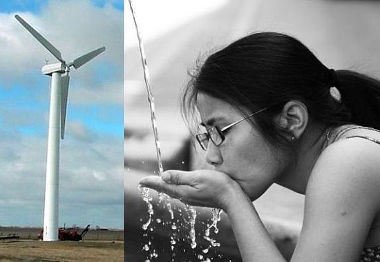 drinkable water wind turbine