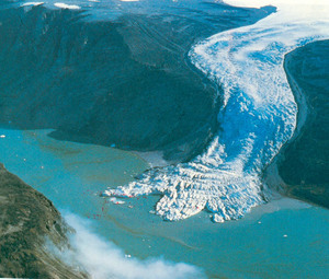 global warming melting glacier