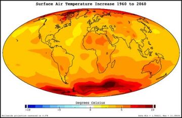 global warming prediction map