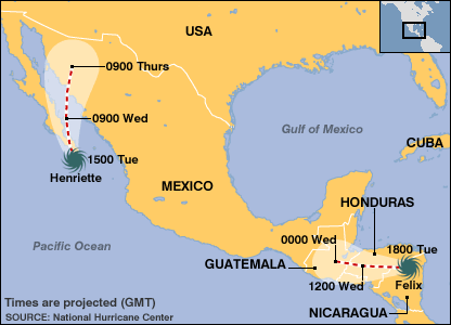 hurricane felix strikes nicaragua