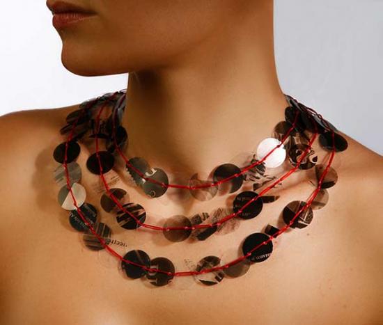 necklace from photolithograph wastes
