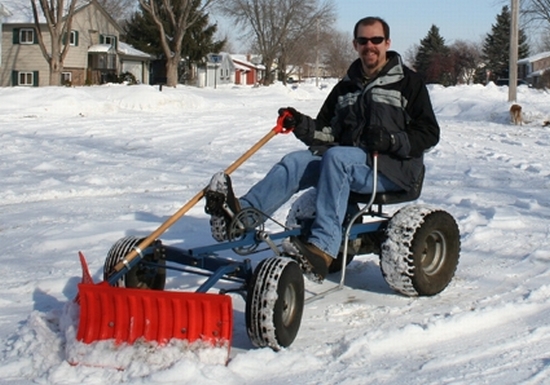 pedal powered snowplow