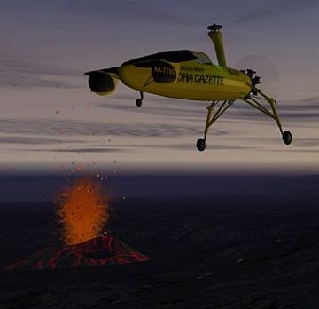 plane flying over an active volcano 9