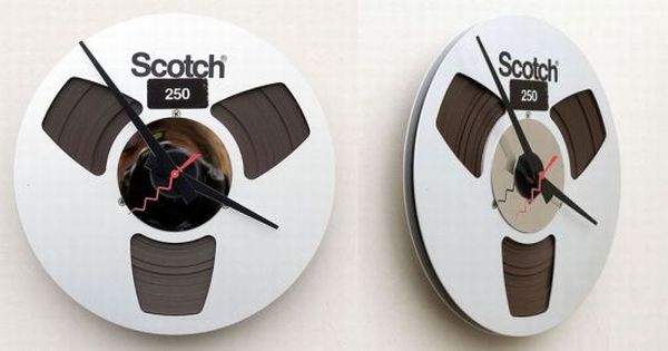 Recycled Magnetic Tape Reel Clock