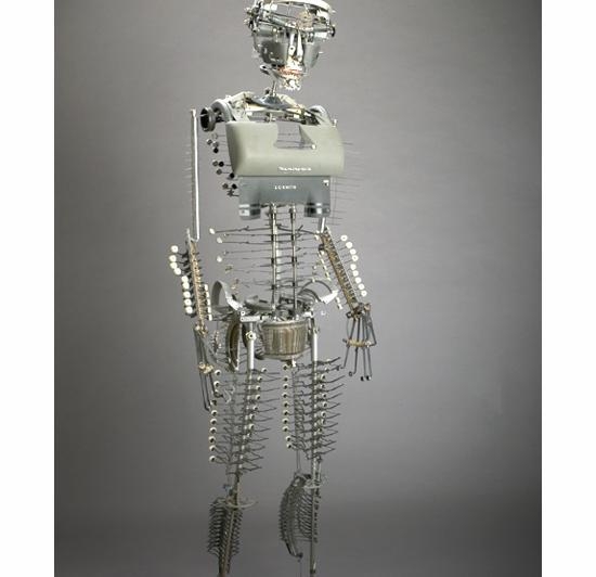 robots made from typewriter