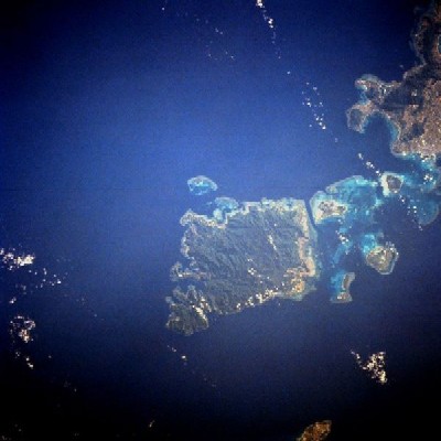 satellite image of iriomote jima