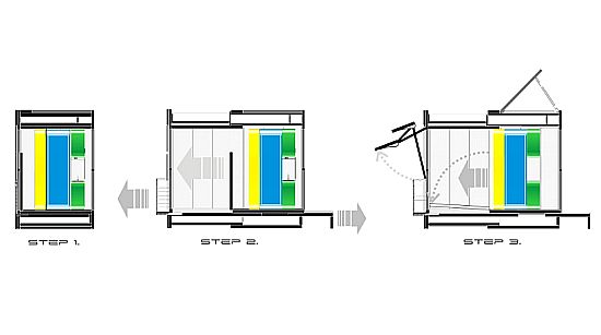 self sufficient compact house system design studio