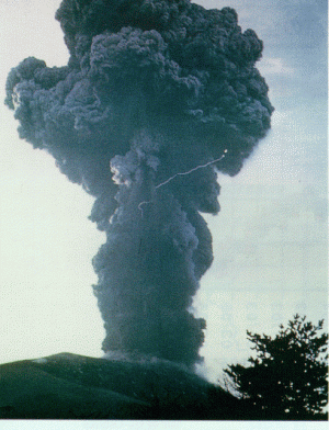 volcano gushing toxic gases