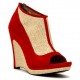 Fendi - Jute and suede trompe l'oeil shoe