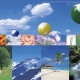 Poster depicting popular vacation destinations