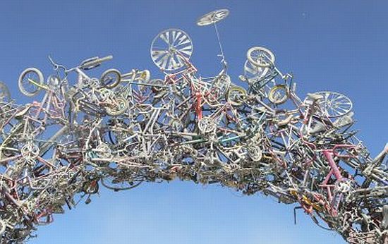 burning man bicycle sculpture entrance burning man bicycle sculpture entrance