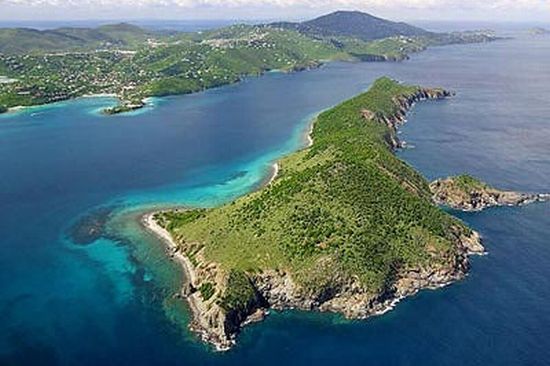 fish shaped thatch cay virgin islands