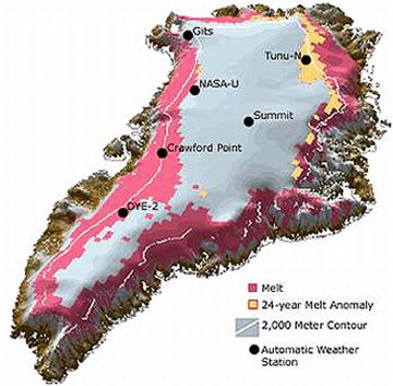 greenland ice cap melting 9