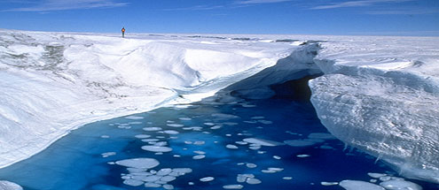 greenlands ice cap is melting