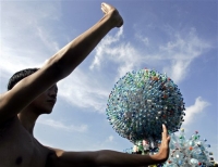 plastic bottle earth