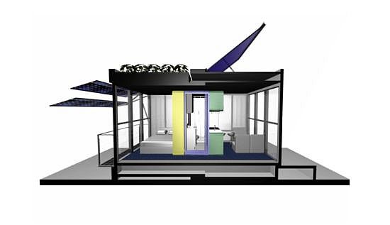 self sufficient compact house system design studio