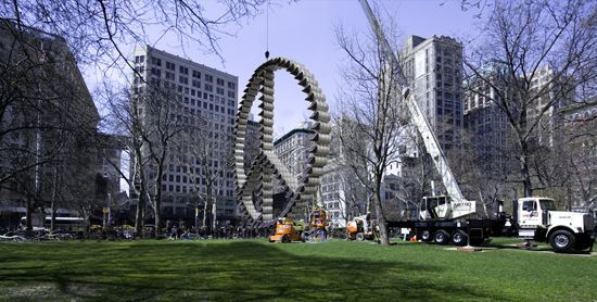 solar peace sculpture