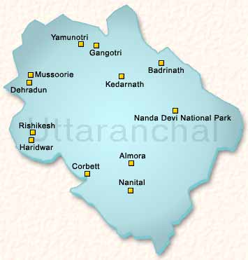 uttaranchal map
